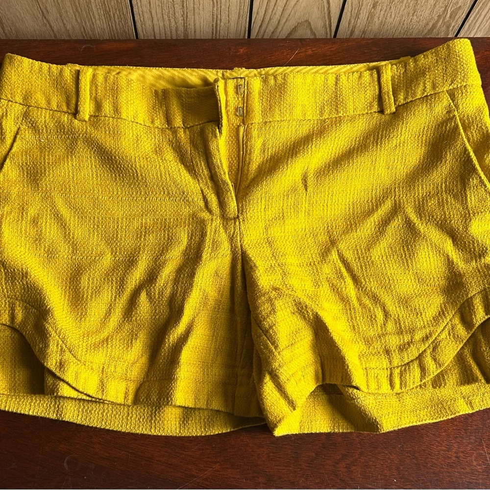 The Limited Yellow High Waist Shorts
